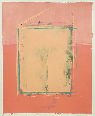 Schuur VII, 2017, Acrylverf op papier, 22,5 x 27 cm